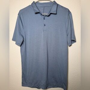 Men’s lululemon Evolution Short-Sleeve Polo Shirt in a striped blue pattern